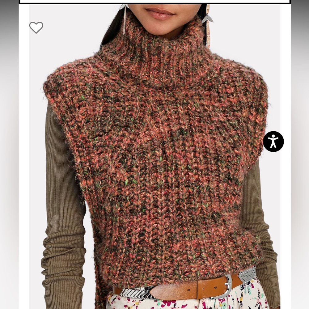 ISABEL MARANT ETOILE Meggy Turtle Neck Sweater Vest